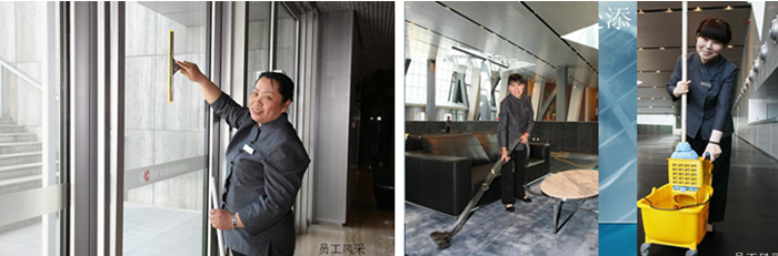汇嘉保洁人员中央电视台工作实拍